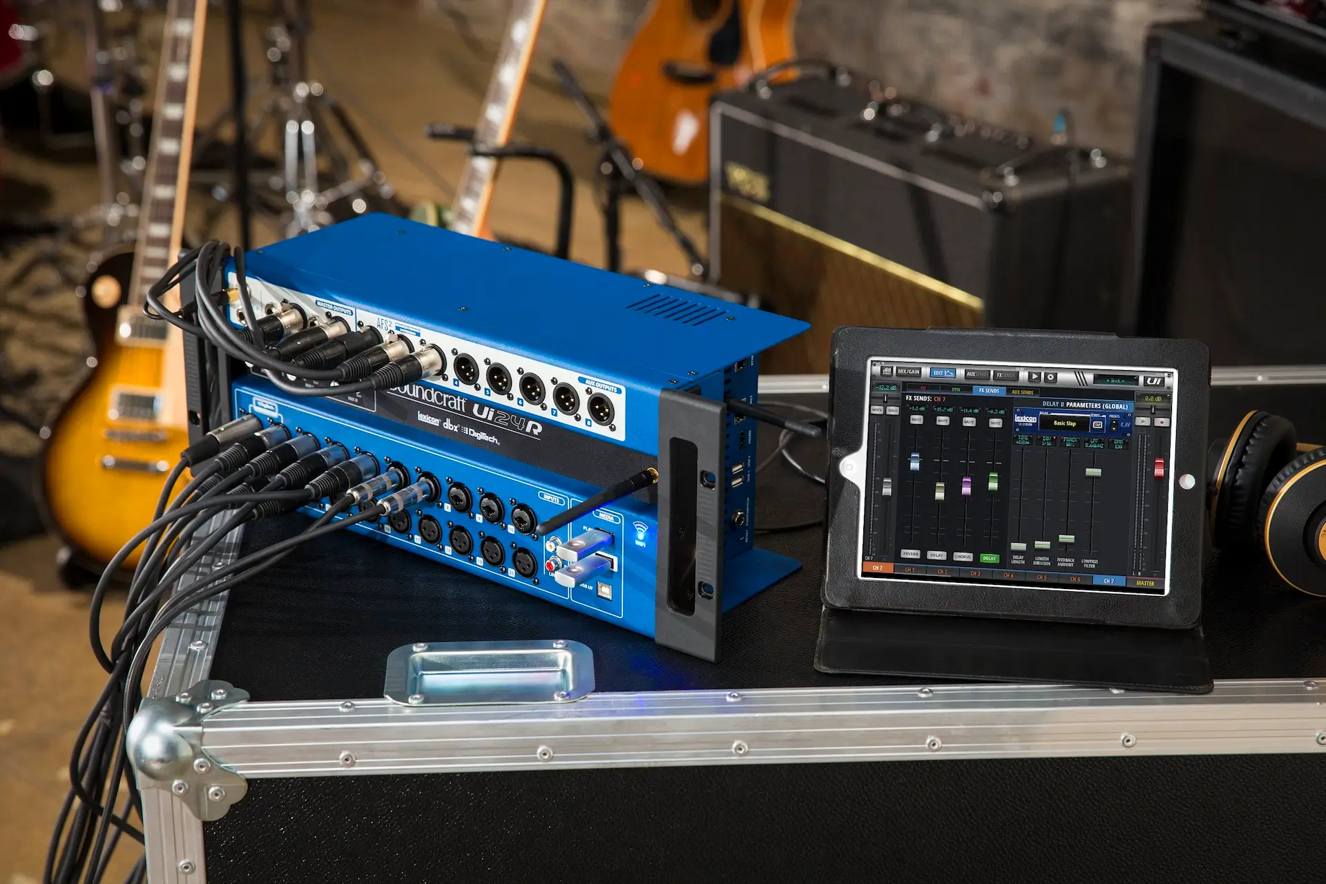 Digital audio mixer with tablet control interface