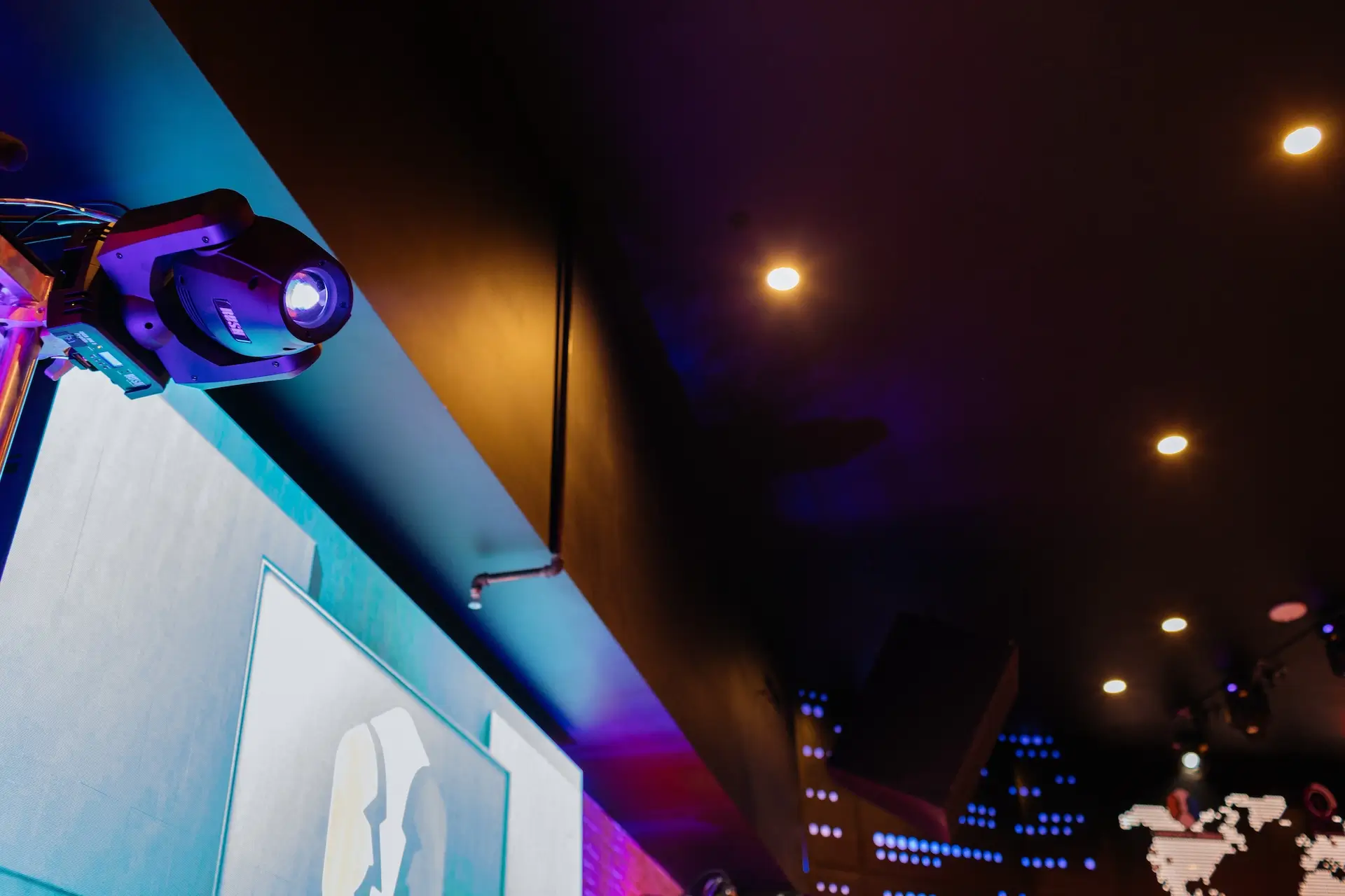 Professional lighting systems in a venue